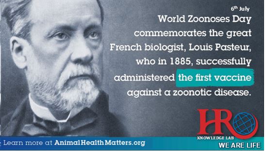 World Zoonoses Day tells us how the health of animals is related to the health of humans. #hrknowledgelab #illustriouscircle #hrklsolutions #hrklinnovation #hrklresearch #HRStrategy #zoonoticdisease #zoonticbreeders #zoonotics #worldzoonosesdy #worldzoonosesdy2023 #LouisPasteur
