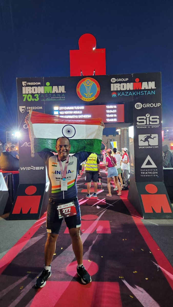 Congrats Tushar Chavan (MH 2013), the first Indian Forest Service officer to become ‘Ironman’💐 The event, held at Astana, Kazakhstan on 2nd July included 4 km swim, 180 km cycling and a full marathon (42 km), in one go. Tushar finished it in 15 hrs out of 17 hrs race cutoff.