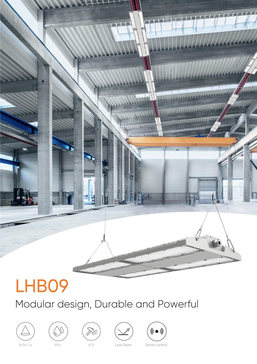 100W-480W linear light for #warehouselighting solution, 160lm/w-180lm/w, low glare design, also friendly to indoor sports application. #linearlight #lowglare #sportslighting
