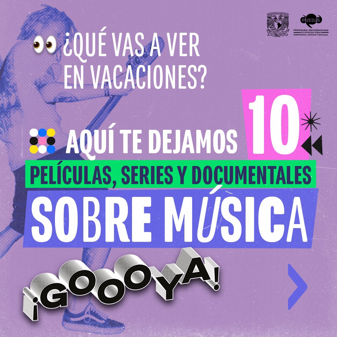 GoooyaUnam's tweet photo. ¿Qué vas a ver estas vacaciones?🏝️

 Te recomendamos pelis, series y documentales, ¡todo alrededor de la música! No importa la plataforma que tengas, aquí hay de todo para todxs💙

Abrimos 🧵 https://t.co/Y5vDold3x0