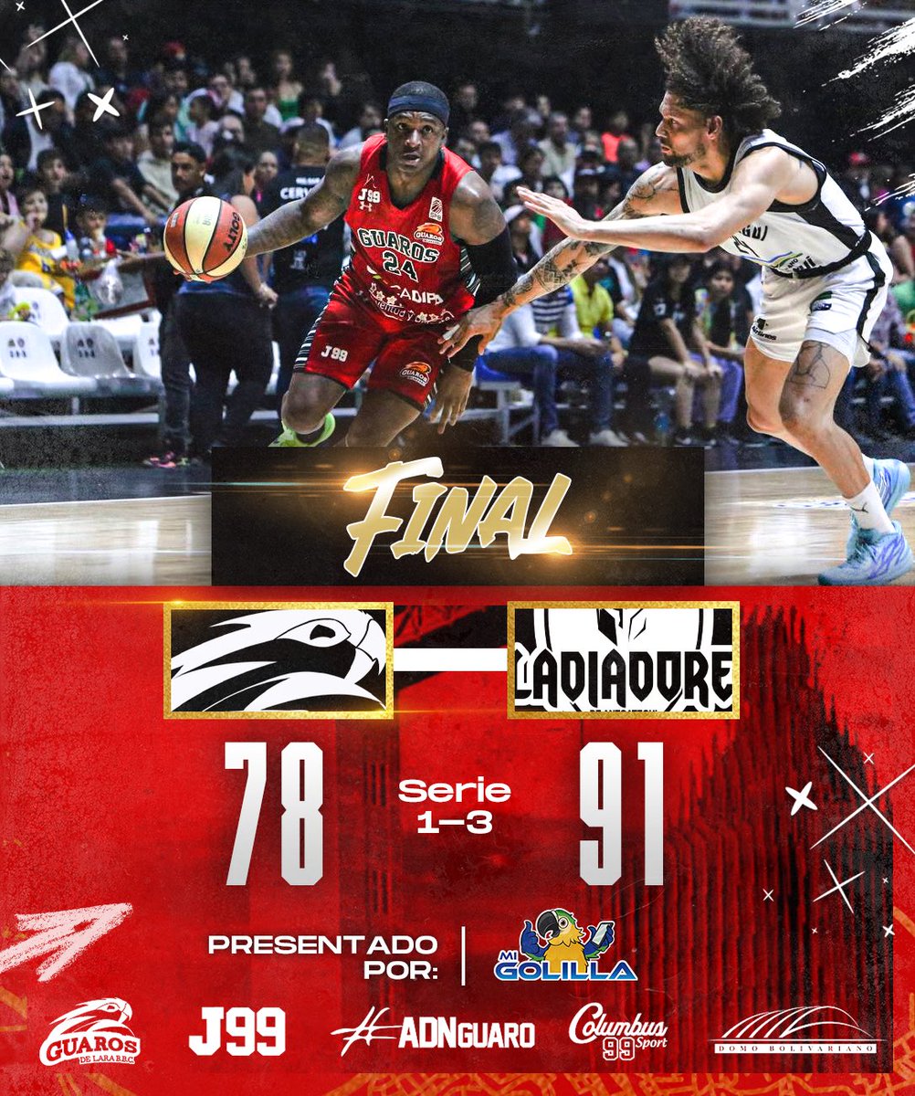 Resultado final en el Domo 🏀

Presentado por <a href="/migolilla/">Mi Golilla Ccs</a> 

#Guaros | #ADNGuaro | #GuarosDeLara