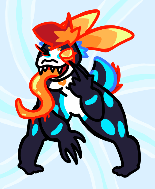 daJabNab's tweet photo. first ArtFight attack on @toadyfae's goofy lil sluggit, Eva https://t.co/7McXJfEvtL