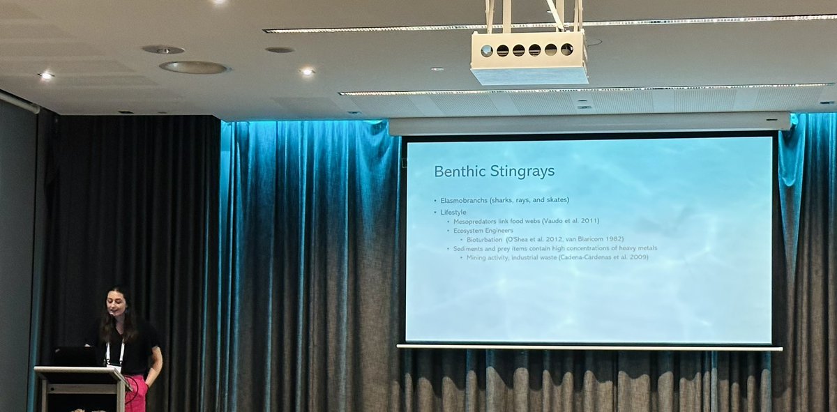 Emma Kerr talking about heavy metal and antibiotic resistance in benthic shark microbiomes. 
<a href="/AUSSOCMIC/">ASM</a> #ASM2023 <a href="/DinsdaleLab/">DinsdaleLab</a>
