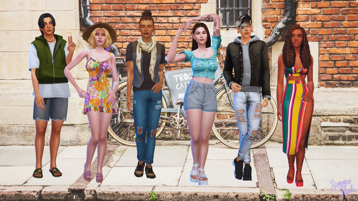 LovelyyMess's tweet photo. Kind of went on a townie CAS binge...  #thesims4 #showusyoursims https://t.co/mhFNRZ4YzA