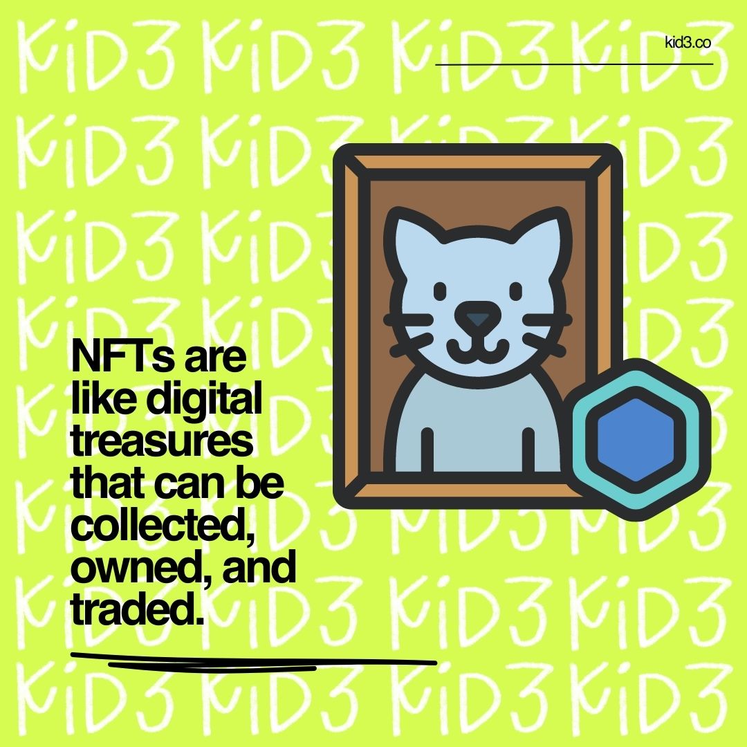 🌈💡 NFTs are digitally treasures that can be collected, owned, and traded. 🎁💎