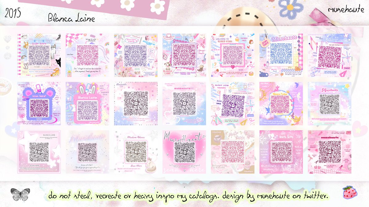 musehaute's tweet photo. 🪞 🧖🏻‍♀️ help retweet ya, thank you!  ꒰⁠ 🫧 ៸៸ ׂ ꒱  

֢֢  : :  ☆☆. if you lookin forra qr deco let’s stalkie-stalkie my catalogs below 🧴! with price start from 3,5k - 15k, you can change qr pattern for free! let’s toss me with your form order lovey ꔫ 👙  ֢
 ׄ
#zonauang https://t.co/VtjPkXIzbl