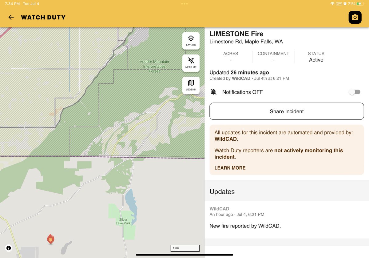 BCWildfireWkly's tweet photo. #LIMESTONEFire @ Limestone Rd, #MapleFalls, #WhatcomCounty, #WashingtonState - https://t.co/1MqTW0fb6A - @watchdutyapp 

Follow @waDNR_fire for official Washington State wildfire updates.

#WAWildfire #WAwx https://t.co/14XJbkSIAc