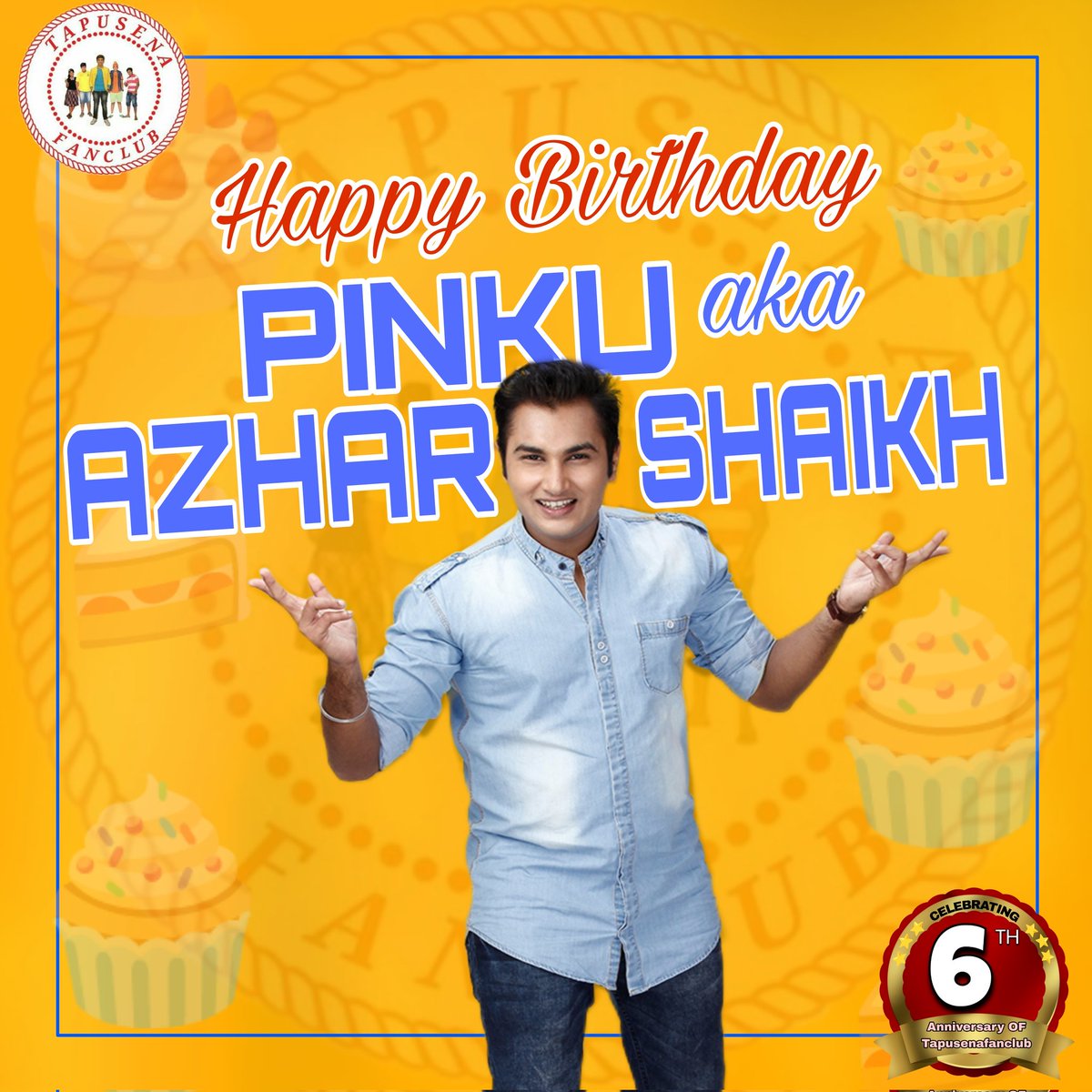 Tapusenafanclub's tweet photo. Wishing our very special Pinku aka #AzharShaikh the happiest birthday🥰🥰🥰
Tapu Sena would be incomplete without you!!
#HappyBirthdayAzharShaikh #HappyBirthday #Pinku #Tapusenafanclub #TaarakMehtaKaOoltahChashmah #TSFC #TMKOC @KhareyDivya https://t.co/Zlk1Hq02fC