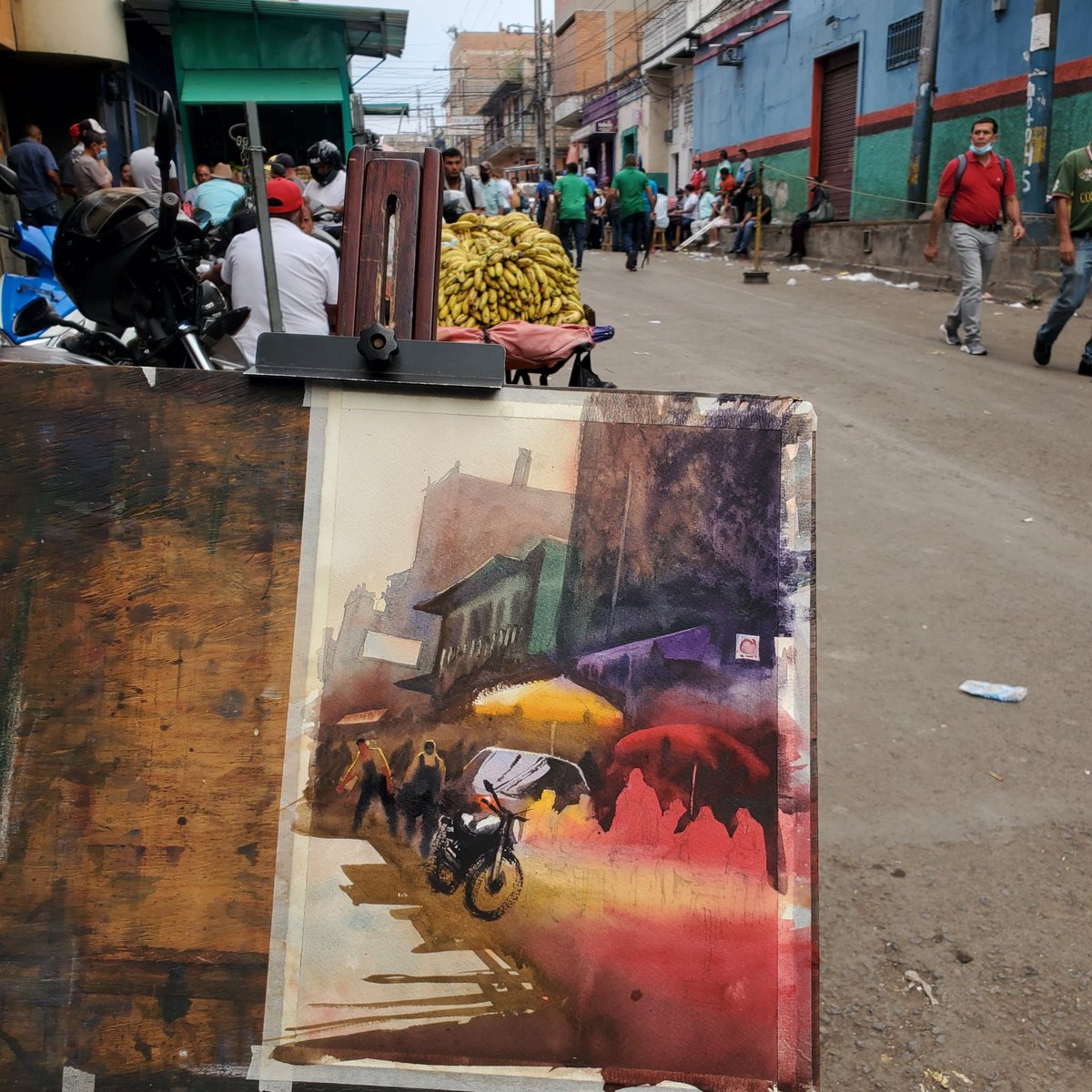 Palack_D's tweet photo. Jugadores de Chivo
Imagino que a ellos se debe que a este lugar en la séptima avenida de Comayagüela se le conozca como "El Chiverito"
#palack #acuarelista #watercolor #acuarela #Comayagüela #elmercado #painting #pintura #paisajes #acuarelistas https://t.co/Wa8SyivnOd