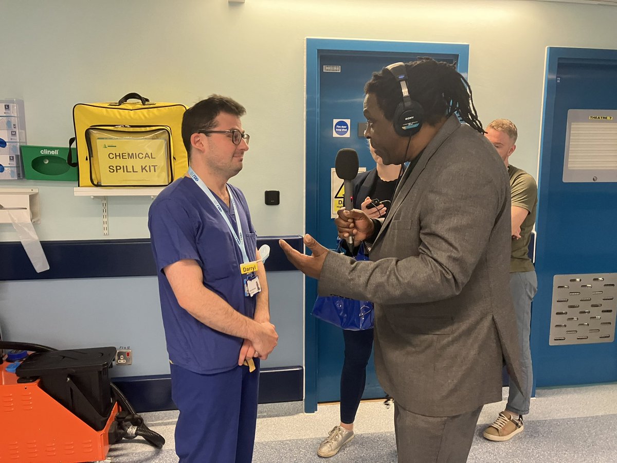 RoyalFreeNHS's tweet photo. @beanstoast We’re still with @bbc5live - tune in now to hear urologist @DarrylEthan talk about what the NHS means to him. https://t.co/3mg5E4YW8P