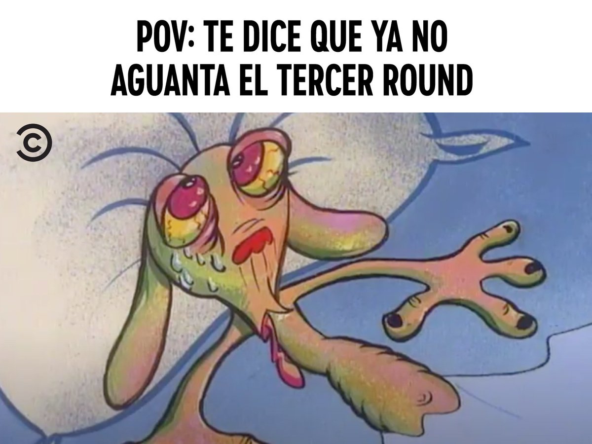 ComedyCentralLA's tweet image. ¿Cómo? Yo apenas estaba calentando. 💪 #MemeDelDía #RenYStimpy