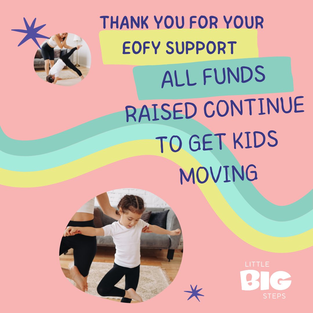 A huge thank you to everyone for donations and support received for our EOFY fundraising campaign. We are truly grateful.😊 
If you, your school, workplace or community group would like to run a fundraiser to support Little Big Steps this year, please get in touch! 🙏