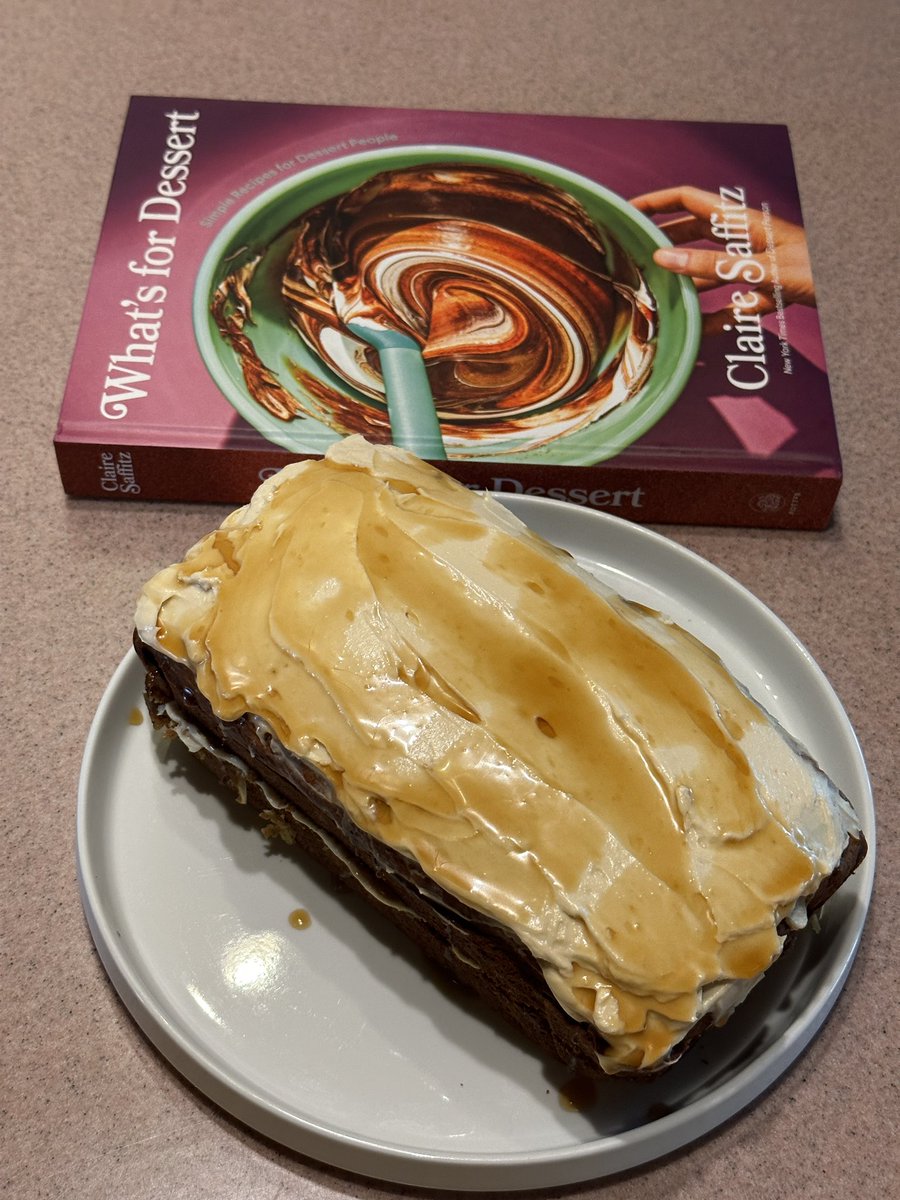 justyspin's tweet photo. The hubz (@geighgardens) and I baked our first recipe from Claire Saffitz’s What’s for Dessert, and, well, it wasn’t very pretty. But DAMN was it tasty! #MorningGloriousLoafCake #ClaireSaffitz https://t.co/XPt7ICQJXT