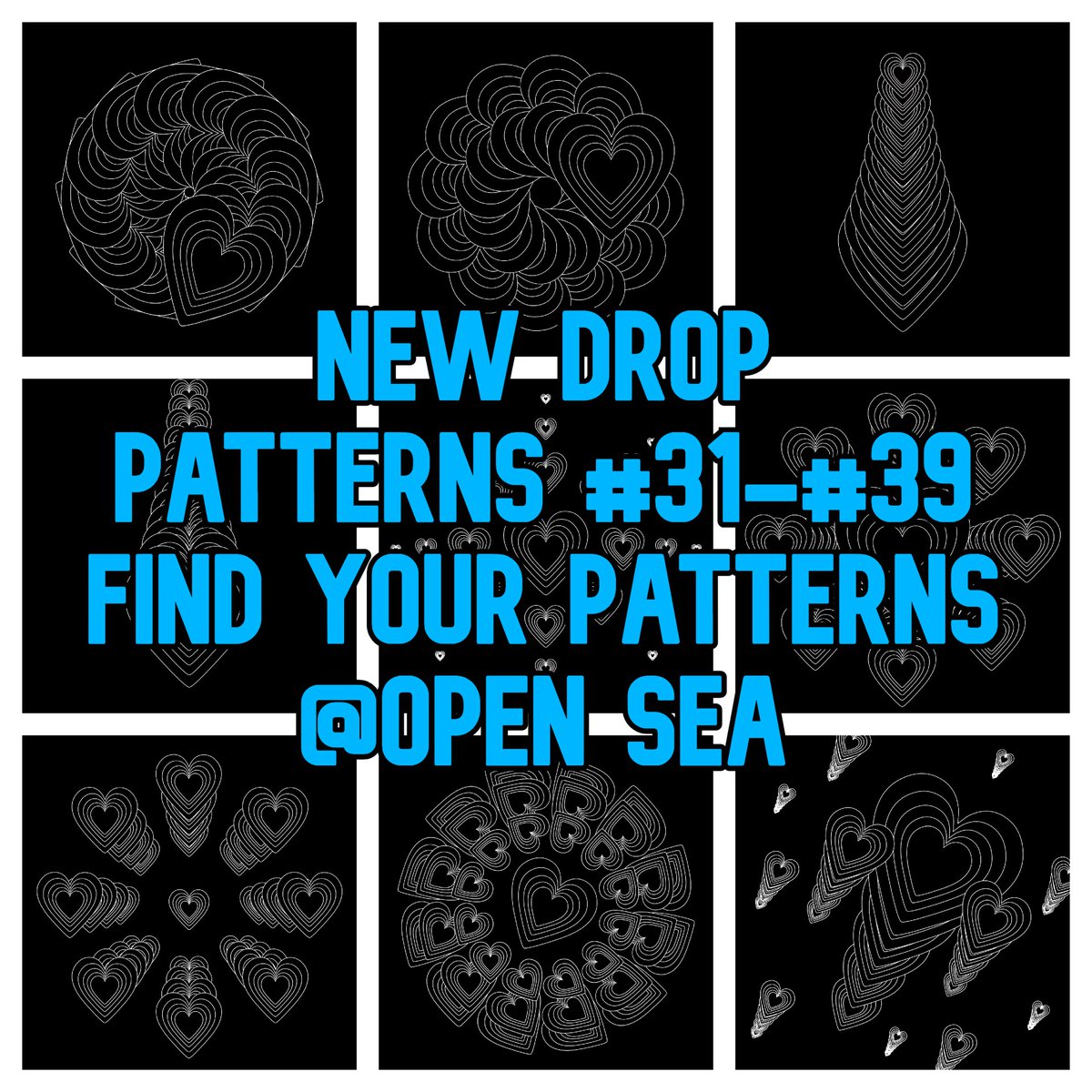 websterazart's tweet photo. New Drop
Patterns #31 - #39
Find your patterns
@OpenSea
๐ค
๐ค
๐ค
๐ค
๐ค
๐ค
#nft #computerart #NFTCommunity #digitalart #opensea #heart #digitalart #ใขใผใ #ใใถใคใณ #ใใผใ #ใใใใ #Creative #geometricart #pattern #colors #่่ก #inkspace https://t.co/enBDL8Si5S