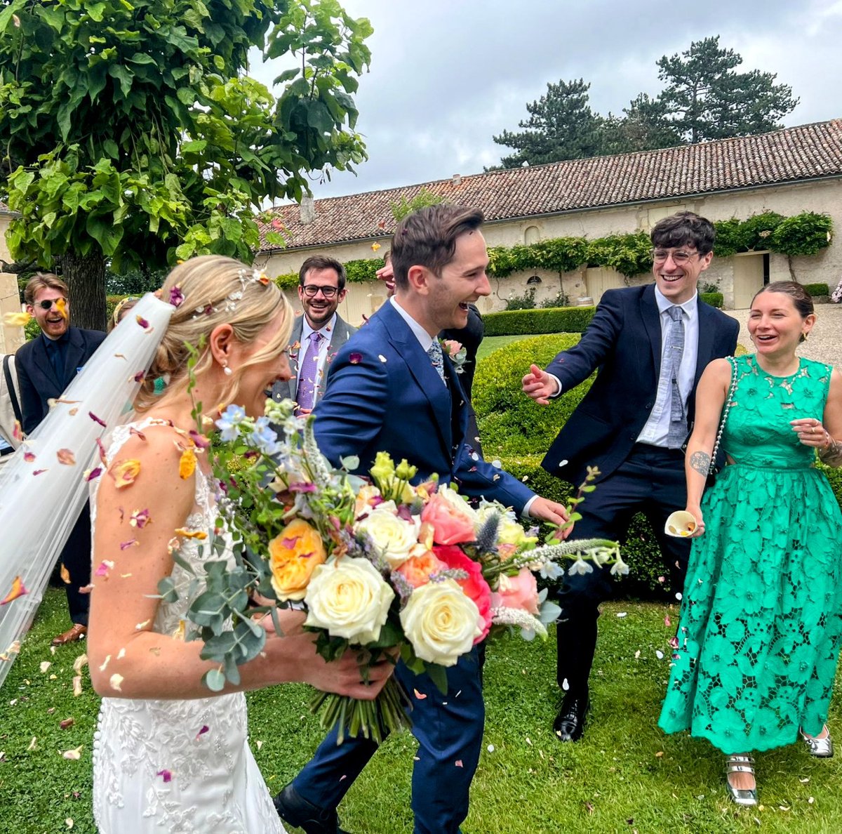In non-advertising related news, here is a picture of Ben throwing confetti on Alex 🥂💍