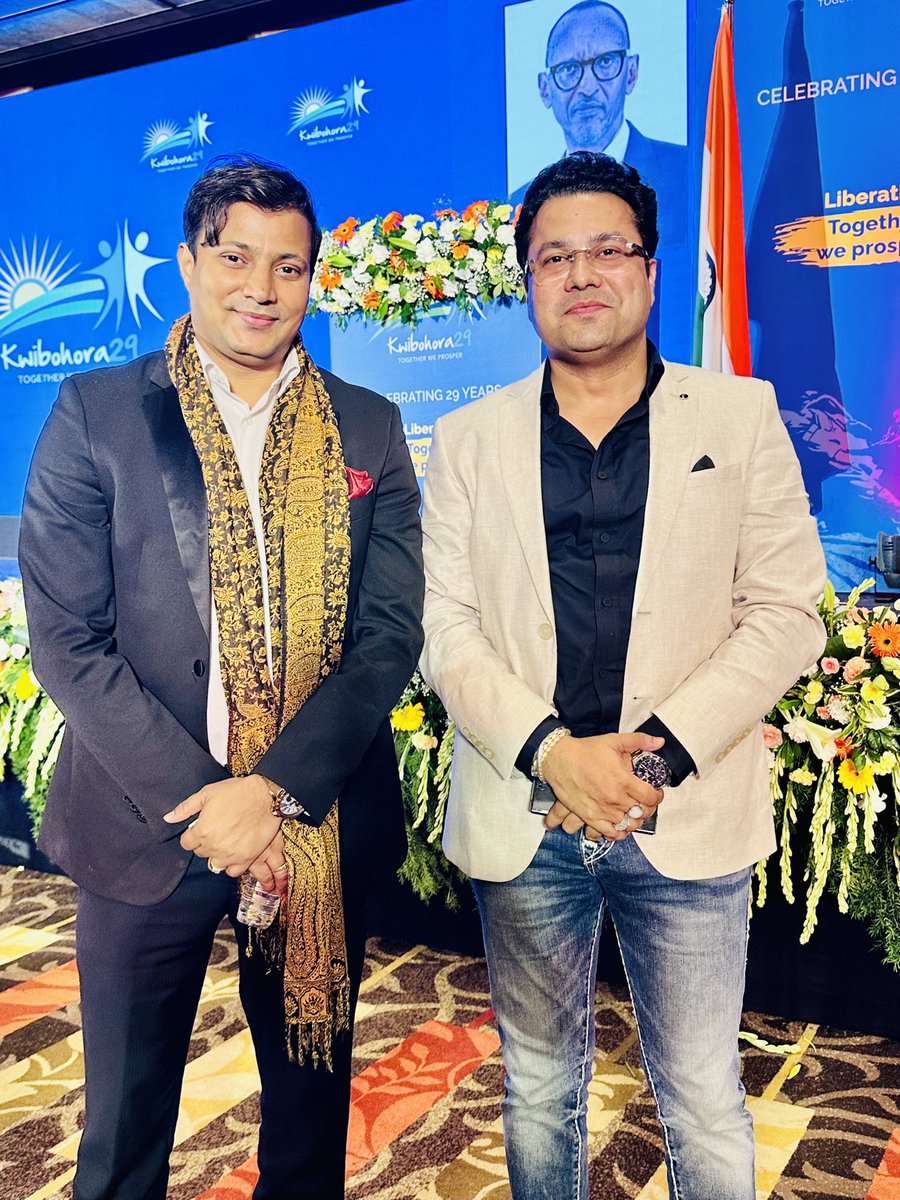AbhinavSinghBjp's tweet photo. Happy Liberation Day to Rwandans! I feel honored to be part of the National Rwanda Day celebration at Le Meridian Hotel in New Delhi, hosted by the Embassy of Rwanda & Gandhi-Mandela Foundation. It's a privilege to share the moments with our Secretary General, Nandan Jha ji  & High commission of Columbia in India. #Rwanda  #Kwibohora29 #RwandaPlan