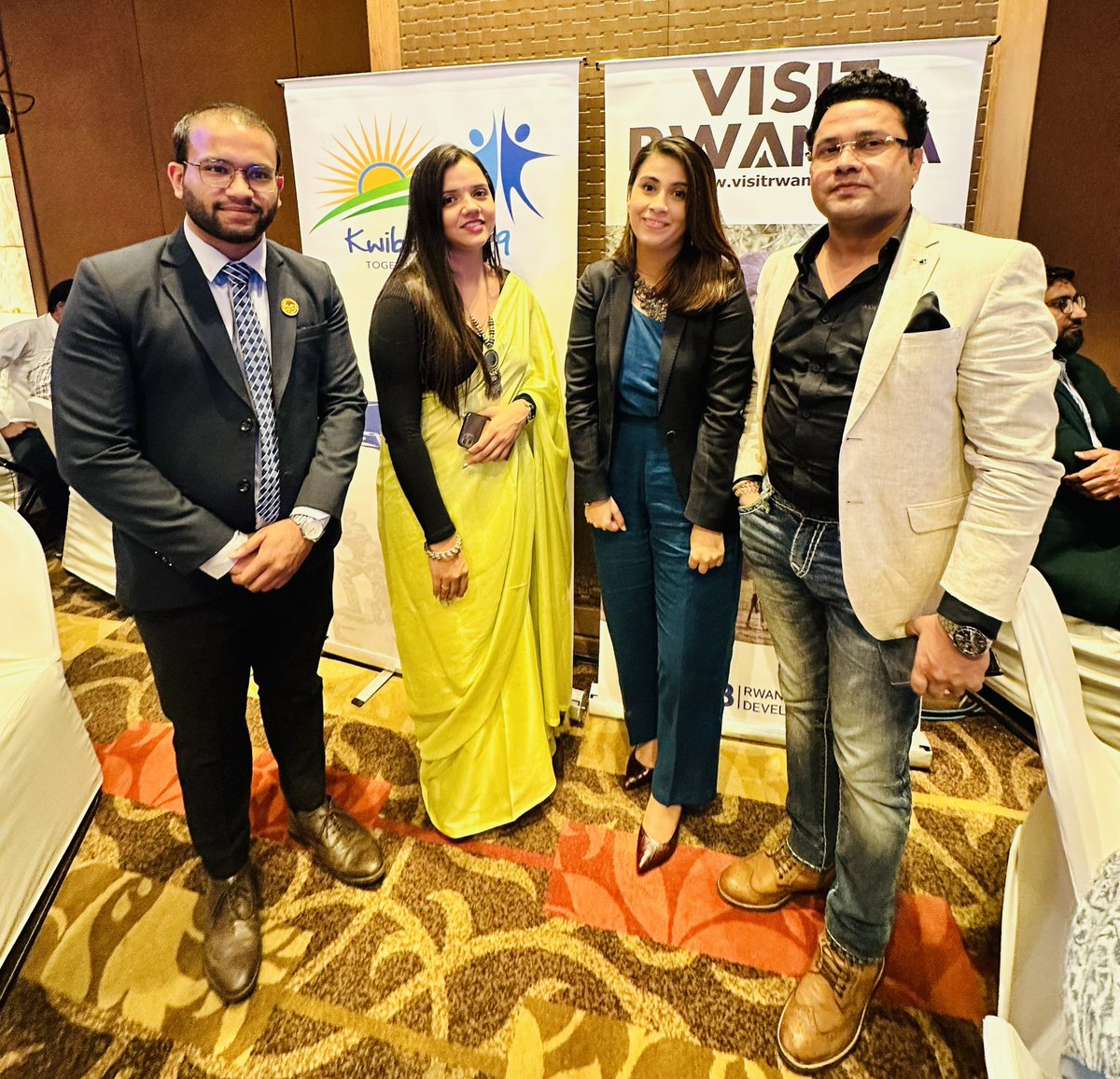 AbhinavSinghBjp's tweet photo. Happy Liberation Day to Rwandans! I feel honored to be part of the National Rwanda Day celebration at Le Meridian Hotel in New Delhi, hosted by the Embassy of Rwanda & Gandhi-Mandela Foundation. It's a privilege to share the moments with our Secretary General, Nandan Jha ji  & High commission of Columbia in India. #Rwanda  #Kwibohora29 #RwandaPlan