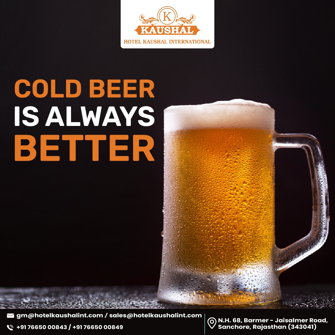 The perfect blend of good company and great beer!
So stop by the Hotel Kaushal International today to have a brew-tiful time!

#HotelKauhsalInternational #UnforgettableExperiences #hotel #beer #beerstagram #hotelinsanchore #SummerSpecials #SummerCravings #BeerAndFood