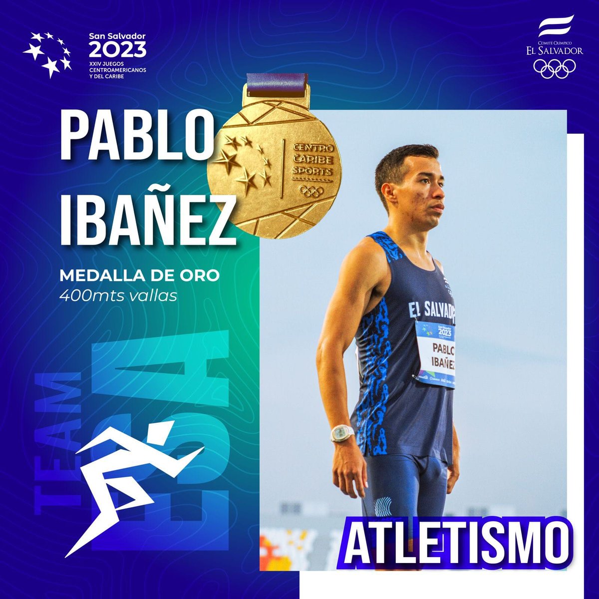 ORO para Pablo Ibáñez en 400m vallas. El deporte da revancha. En 2021 se perdió los Juegos Olímpicos #Tokio2020 por lesión, hoy obtiene su máximo logro. Mensaje: nunca darse por vencido.