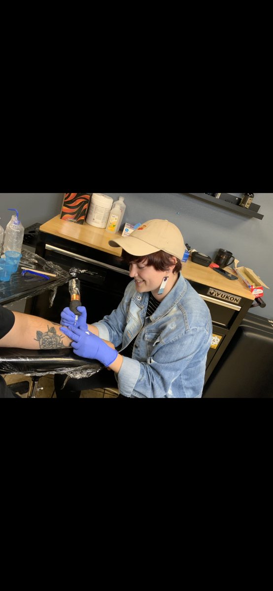 rizzoabby's tweet photo. I can officially call myself a tattoo artist! Finally accepting clients! 🎉 https://t.co/vLOnmcD2FX