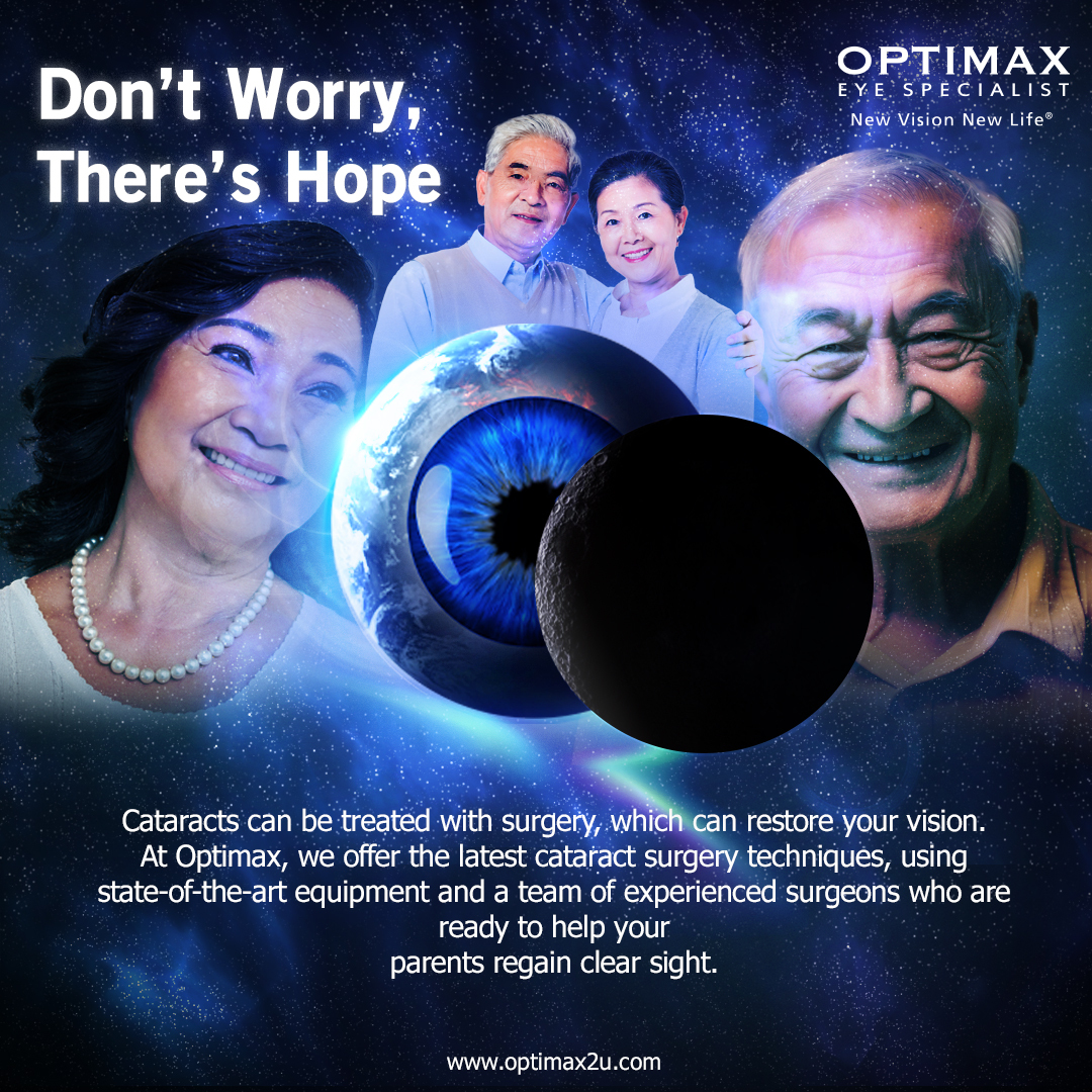 myoptimax's tweet photo. But don't worry, there's hope! 💪 Cataracts can be treated with surgery, which can restore your vision. If you want your parents to see the world clearly again, call us today to schedule a consultation for them. 📞 https://t.co/TYsotE0VAx
