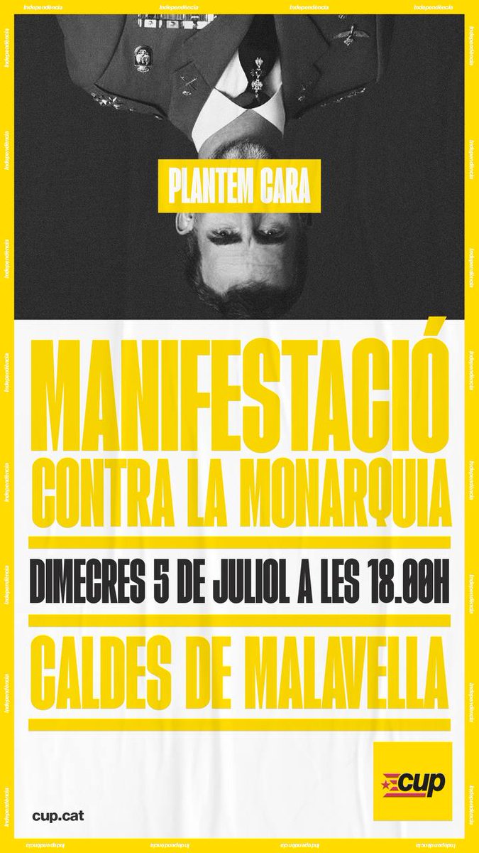 GuillemSurroca's tweet photo. Avui, tothom a Caldes de Malavella. Cridem fort: fora el borbó de les nostres terres!🫵
#CapPerAvall https://t.co/NML2xd5VCm