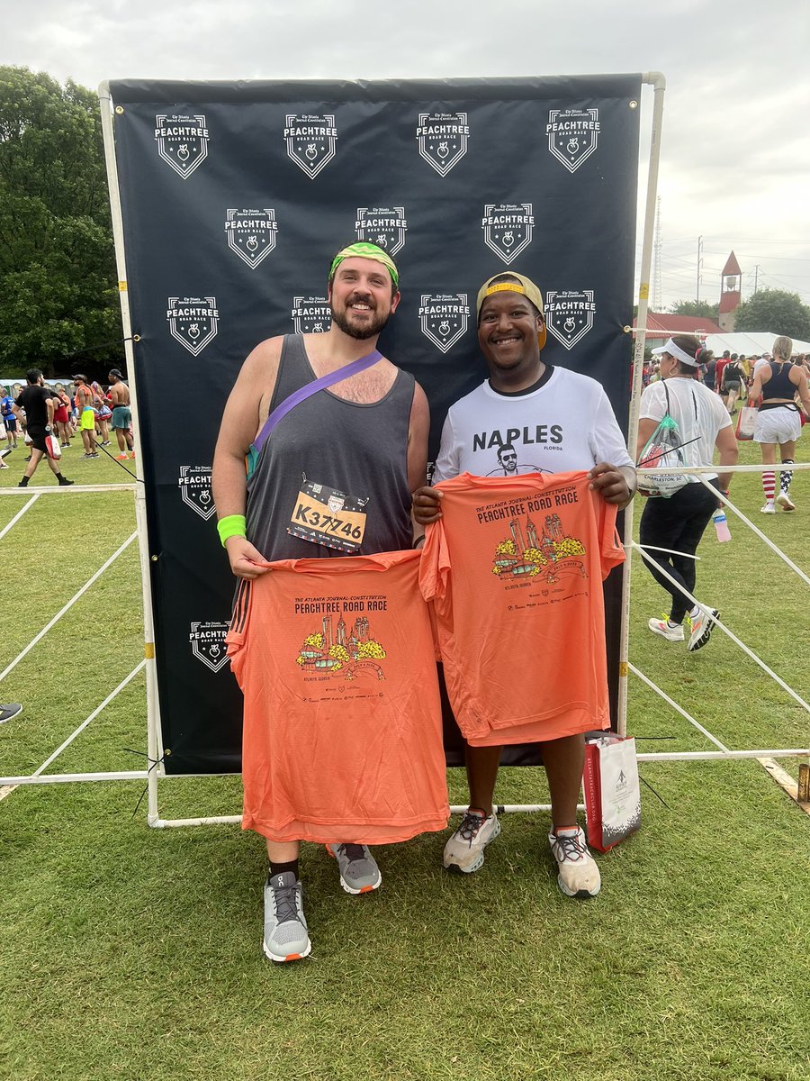 First 10k in the books @ajcprr #peachtreeroadrace #ajcprr #prr2023