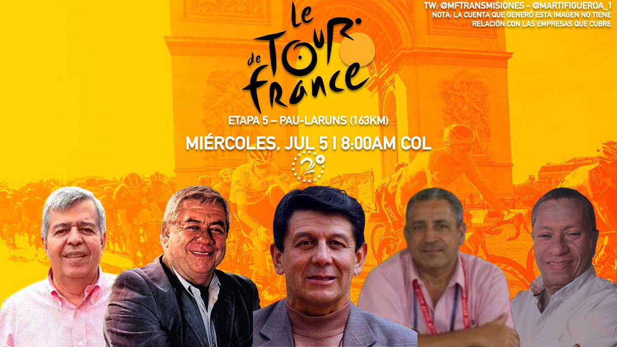 🇫🇷 <a href="/LeTour/">Tour de France™</a> 2023 - Etapa 5

Pau - Laruns (163km)

Relator: <a href="/Rockyunofutbol/">rodrigo vasquez</a>
Comentaristas: <a href="/hpalau/">Hector Palau Saldarriaga</a>, <a href="/HectorUCiclismo/">HectorUCiclismo</a>, <a href="/Torresciclismo/">Aicardo Torres G.</a> y <a href="/chavez_avila/">Jairo Chavez Ávila</a>

📻: @Antena2RCN

📱 ¡Síguenos!