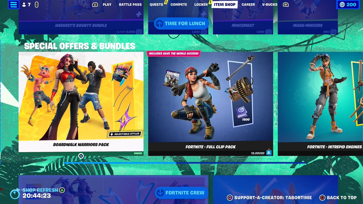 TheOriginalAlan's tweet photo. @TaborTimeYT Bought the Boardwalk Warriors pack using code Tabortime https://t.co/O8KSbDDOQE