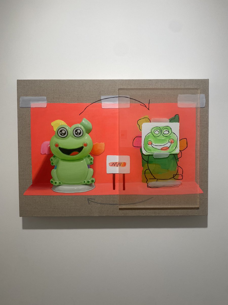 kumakuma09231's tweet photo. 高橋くんの個展㊗️
大学院の時、自分の反対側の壁で描いてて一日中アトリエにいるのに殆ど絵が進まない彼の姿を知ってるから感慨深い https://t.co/ntRon6z2Ef