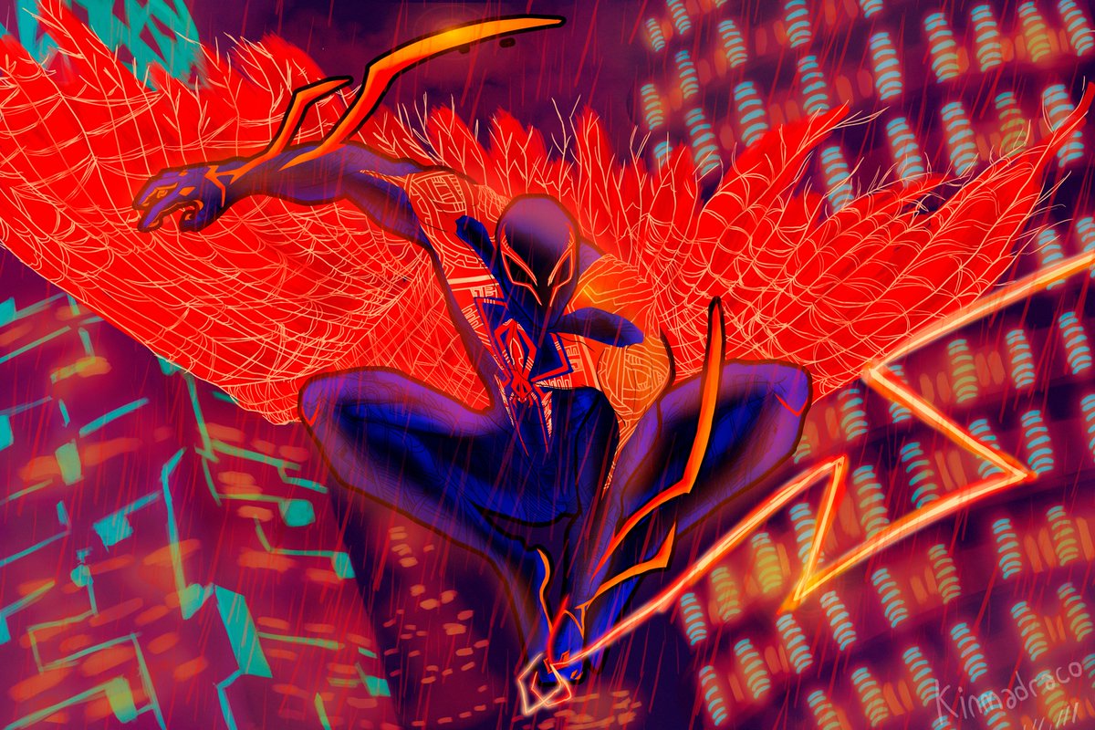 DracoKinma's tweet photo. A drawing of #MiguelOHara #SpiderMan2099 <3 https://t.co/0Tfw2Dmn1Q