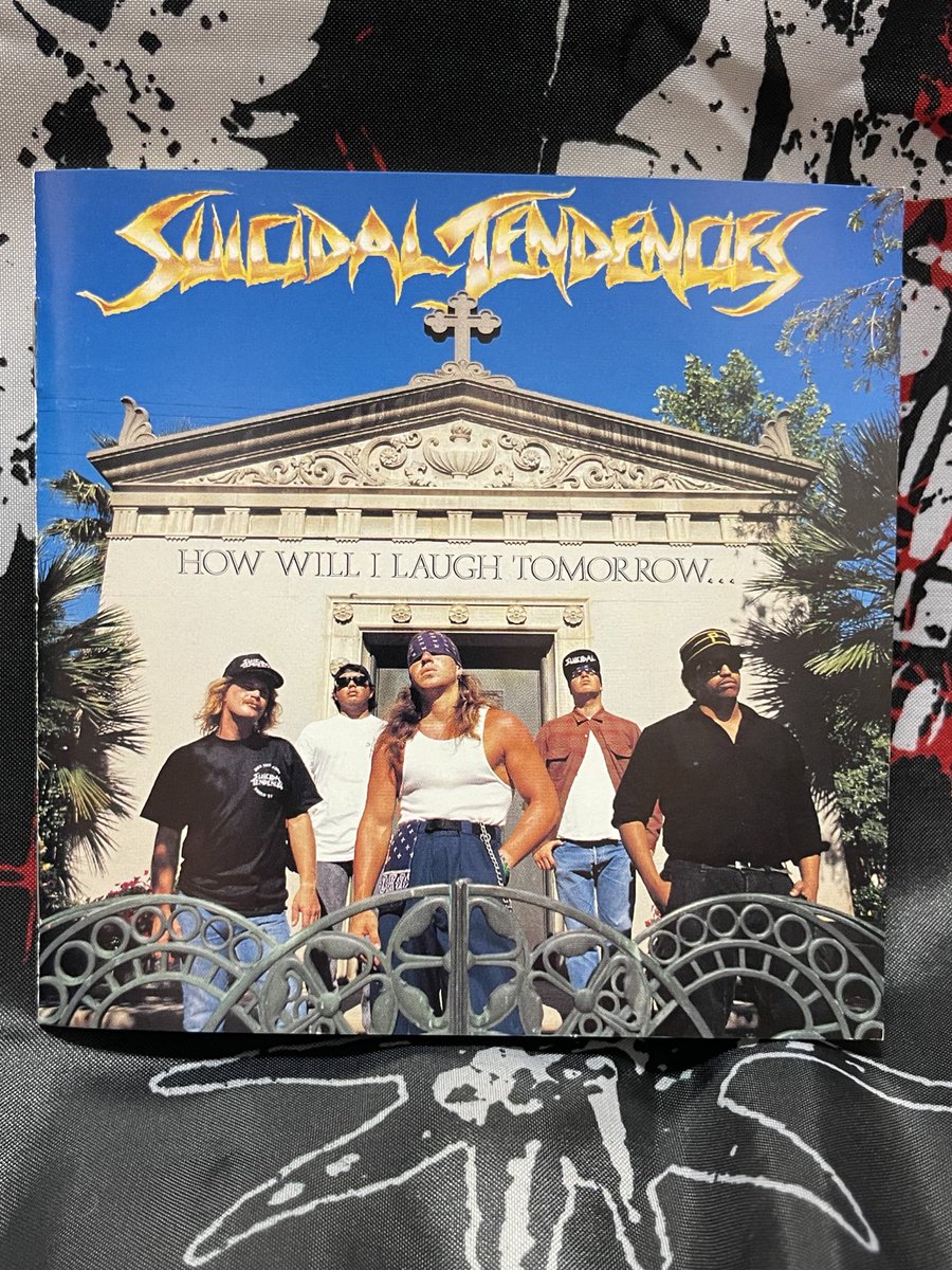 SUICIDAL TENDENCIES
'How Will I Laugh Tomorrow When I Can't Even Smile Today'
1988
Produced by #markdodson and #suicidaltendencies 

#mikemuir   -vocals
     -ex #infectiousgrooves #cycomiko 
#rockygeorge   -guitars
#mikeclark   -guitars
#rjherrera   -drums
#bobheathcote   -bass