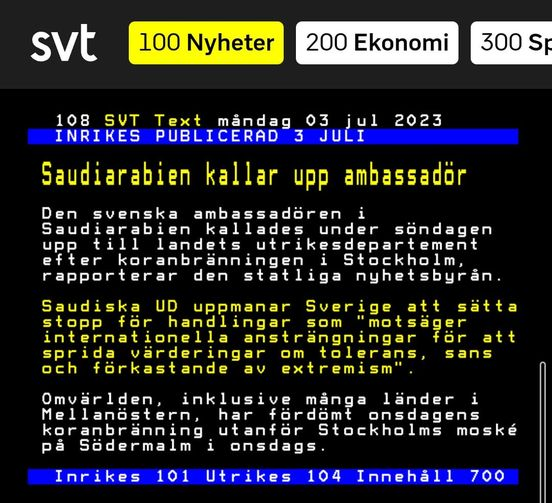 Brasklappen's tweet image. Saudi-Arabien har offentlig halshuggning varje söndag, piskar kvinnor som varit otrogna.
Rättsskipningen och bestraffningssystemet bygger på Koranen o muslimsk tradition.
Journalisten Khashoggi ´dödade och styckades på konsulatet i Istanbul. 
S-A vill att SE ska visa tolerans....