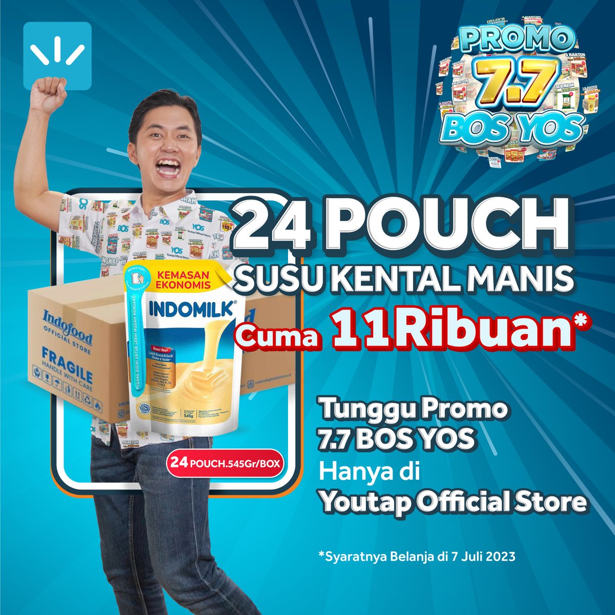Youtapid's tweet photo. 12 POUCH SUSU KENTAL MANIS
INDOMILK 545 GRAM
CUMA 11RIBUAN AJA, BOS! https://t.co/F6cVluijzx https://t.co/vD5m90yJ3b