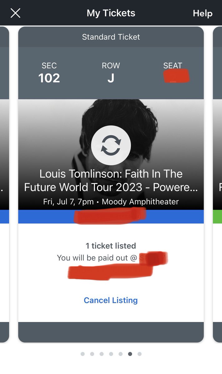 BobDuncan6699's tweet photo. I’m selling my Louis austin tickets, 102 Row J, for 175 total (what I paid for them), lmk if anyone is interested! #louistomlinson #austin #faithinthefuture #selling #MoodyAmpitheater #FITFT #section102 https://t.co/Pot17lncr7