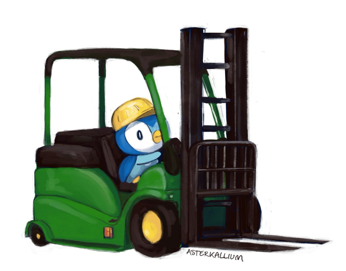 OoCPokemon's tweet photo. Finally Forklift Certified Piplup. https://t.co/tjwtTao1Fn