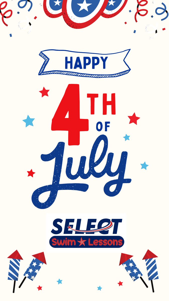 Select_Lessons's tweet image. Select Swim Lessons would like to wish all of our families a very happy 4th of July!