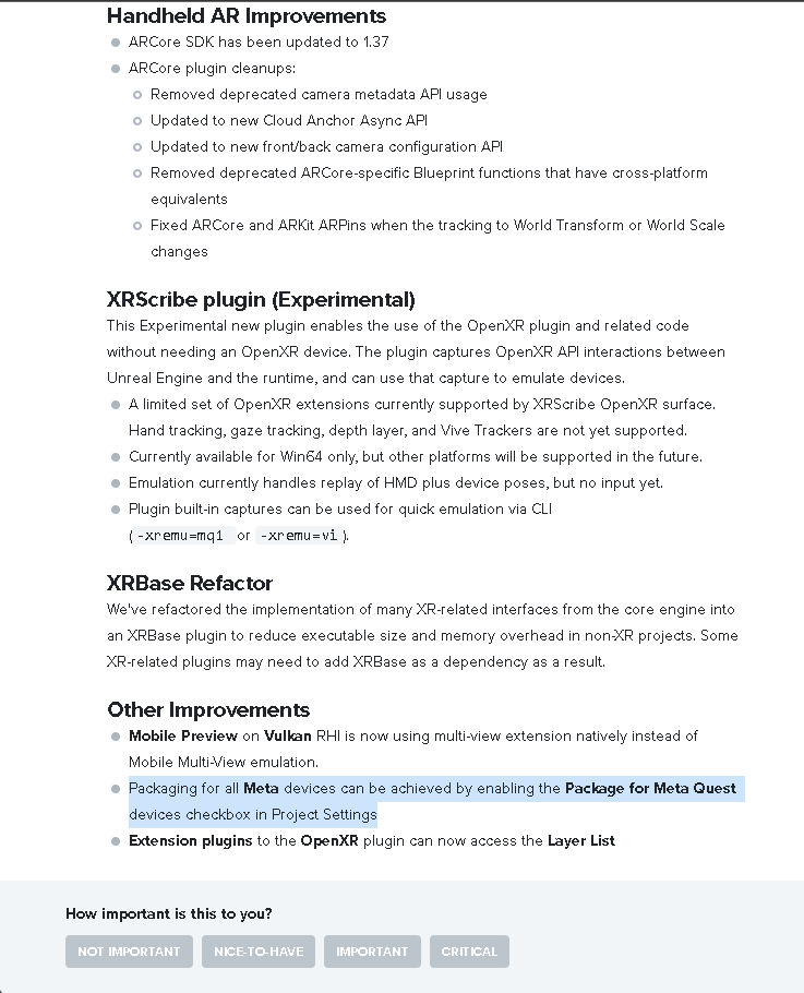 PastelTheDev's tweet photo. Just a tiny footnote, but a big step forward for solo quest devs imo. Yes, I know how "simple" it was before, but consider that it's not just about the complexity nor perceived lack of complexity of packaging. https://t.co/4zKkAFuz7j