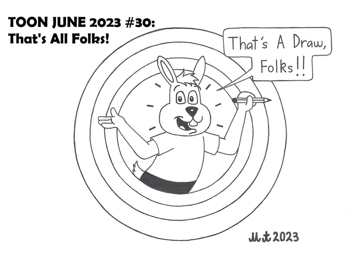 Toon June 2023 #30: That's All Folks
Welp, that's a wrap my friends. Thank you for watching my Toon June challenge. It was fun!
#ToonJune2023 #ToonJune