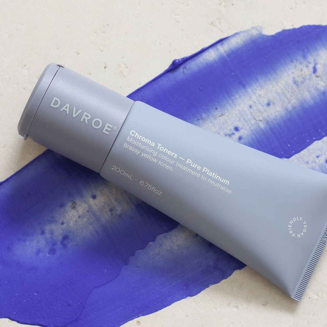 @DAVROE Chroma Toners Pure Platinum! Neutralize brassy yellow tones for an icy  blonde with our color treatment. Perfect for blondes and bleached hair.  #PurePlatinum #HairToner #IcyBlonde #BrassyTones  #CoolTonedLocks