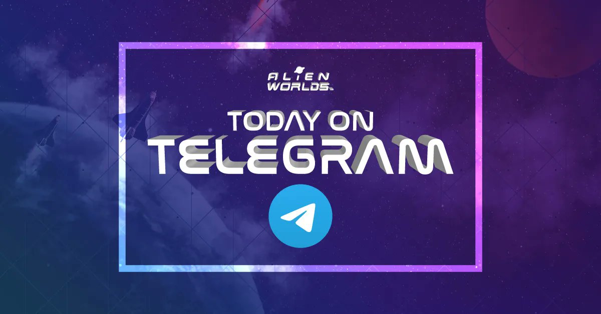 Fellow Explorers,

Make your way to our official #Alienworlds Telegram at 12PM UTC / 8AM EST for our weekly Trivia hosted by Mr.T. Participate and win exciting #AlienWorldsNFT prizes!

Join us at: buff.ly/3i5q2DI

#AlienWorldsCommunity #AlienWorldsMetaverse #TLM #Web3