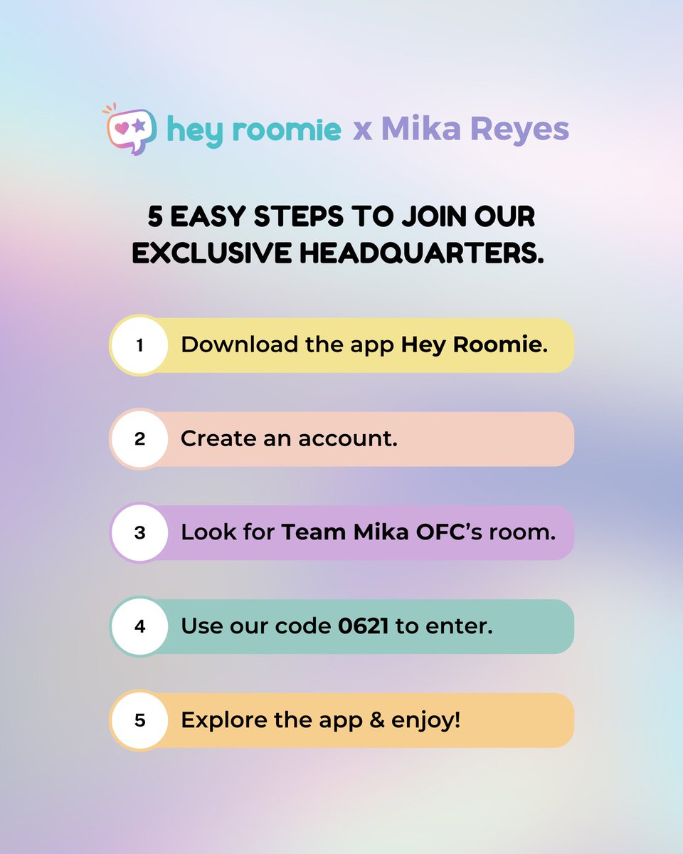 yeyefanaticss's tweet photo. Hey, Team Mika! ❤️

Are you already inside our exclusive headquarters? If not, you can still join and enter! Don’t miss out on the fun and surprises that await you. 👀✨

See you all there! 🫶🏻

@yeyeaddicts @yeyenatics 
@mikareyesss | Mika Reyes https://t.co/sg0LUJVAr6