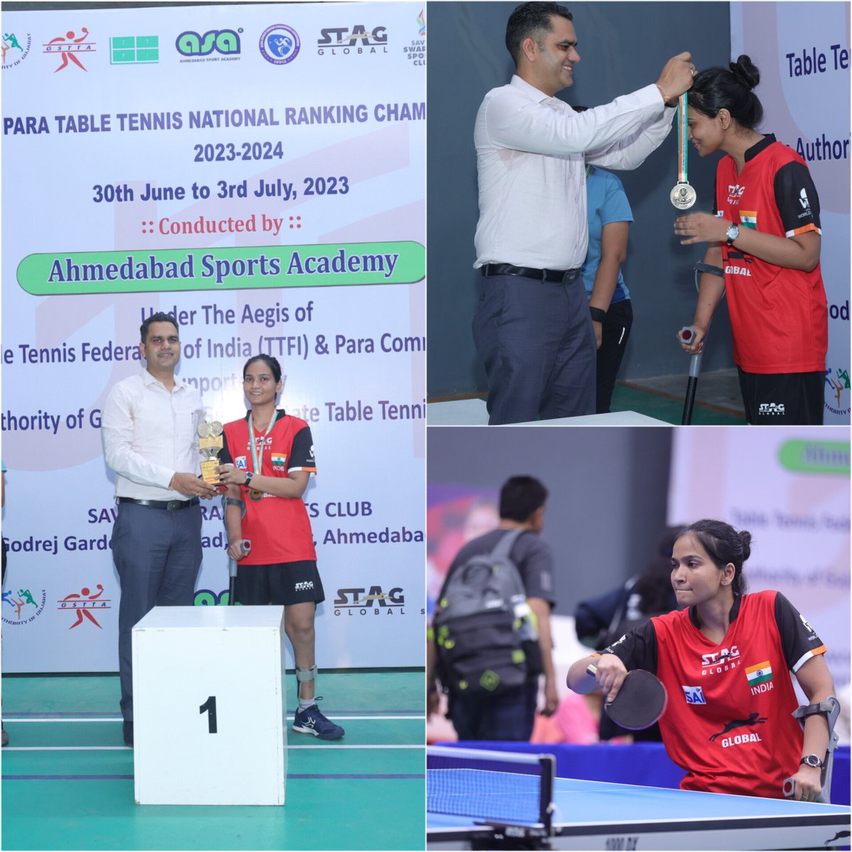 PrachiPandeyPP's tweet photo. 🏆🥇Won the Gold medal in women's single 1st ParaTT Ranking National Championship 2023-24 #tabletennis #tt #nationalchampionship https://t.co/bMvdF1D2g1