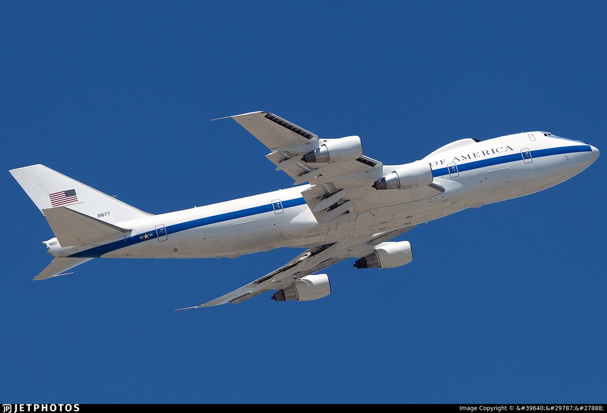JetPhotos's tweet photo. A US Air Force E-4B departing Beijing, 2018. https://t.co/ftM2QTg8NU © ??? https://t.co/VGbU1qp5ug