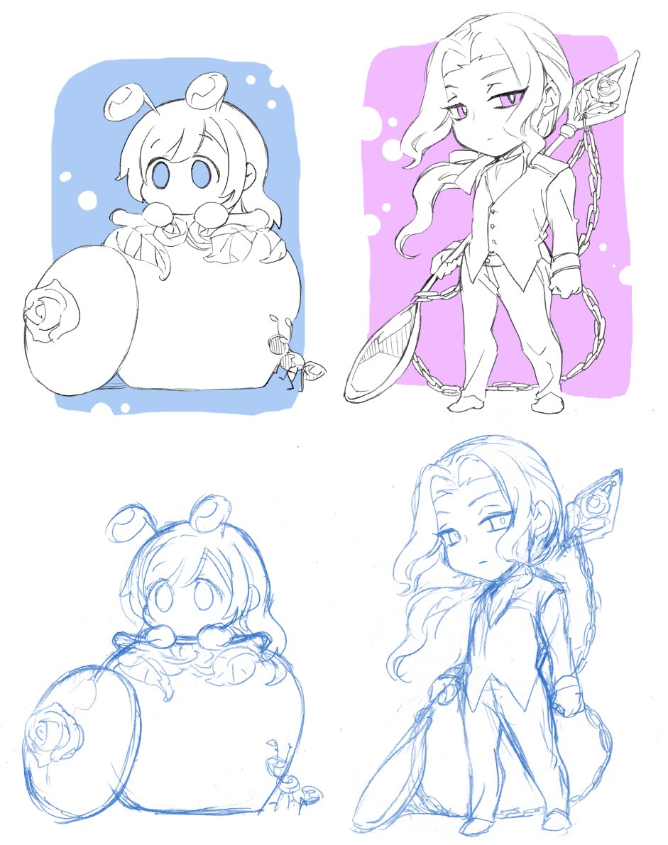 🐜🥄極彩色煌びやかなじいじと比べ微妙に映えない孫、かなしみの格差も乙なものですね