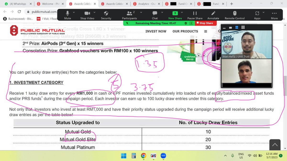 wanhafiz's tweet photo. #24hours: menyantuni pelabur2 #publicMutual

takeaways:
a) besday month, dpt discount Service Charge
b) Ada cabutan bertuah setiap investment RM1k, boleh menang #toyotaCross
c) pastikan konsultan, kena explain details pasal dana sebelum invest ya

#wanHafiz #unitTrust #UTClife https://t.co/Rg0eropMeF