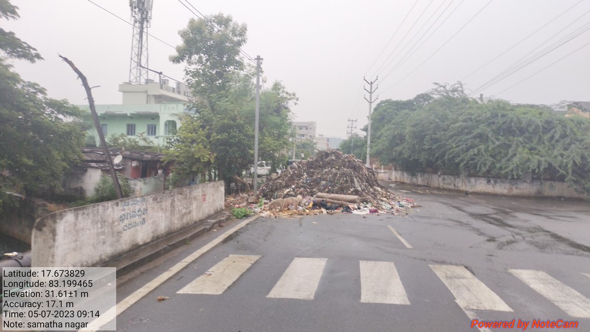 _its_rajesh's tweet photo. It's been one week now, gvmc left the  garbage here and indeed nobody is care to talk 
dear @GVMC_VISAKHA please I hope you  look forward to this issue 
Area : opposite chaitanya college,samatha nagar old gajuwaka 
#vizag #EcoVizag #swachhsurevekshan2023 
#gvmc https://t.co/X6dIEuzGHd