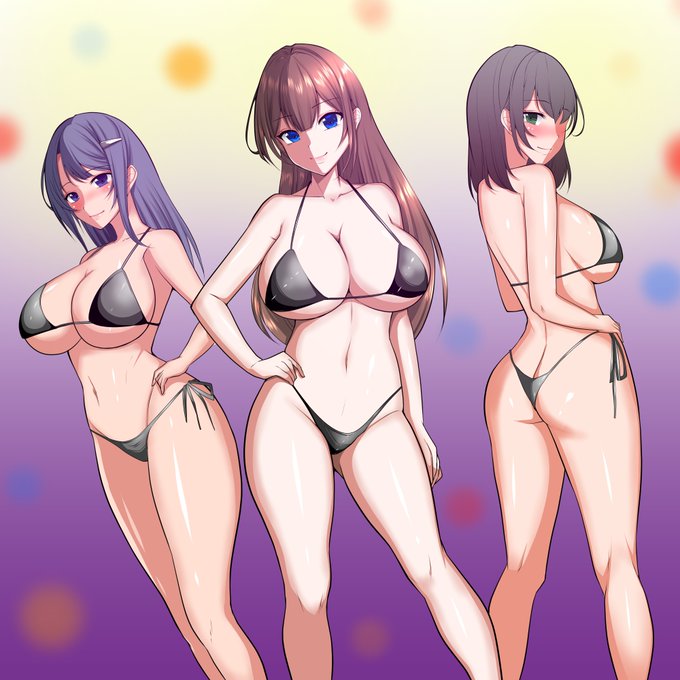 #ビキニの日 ビキニが3人揃うと豪華です 