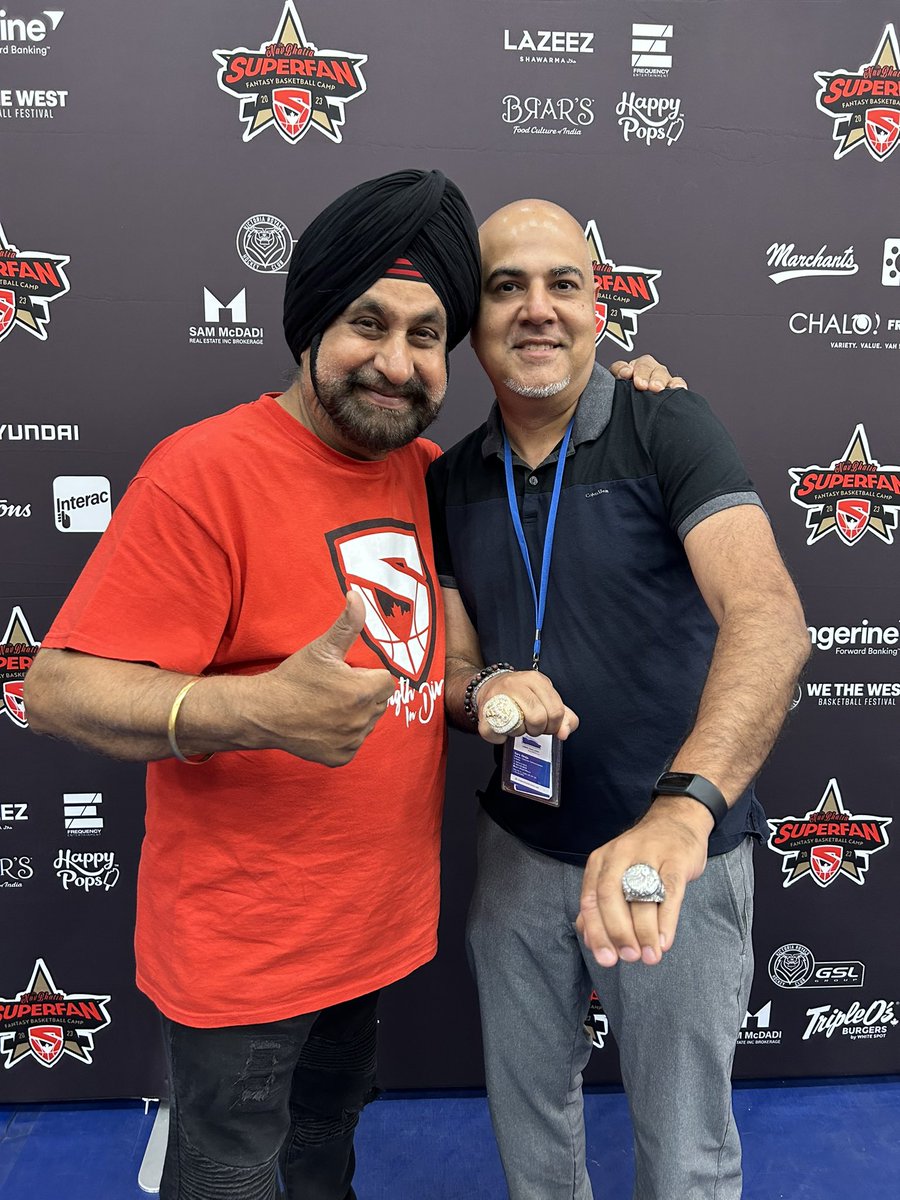 Met a legend this afternoon at work. For those who don’t know @superfan_nav and his story, look it up. Thanks for the coverage @GlobalBC @JayJanower @CBCVancouver @cbcsports @Baneet_Braich