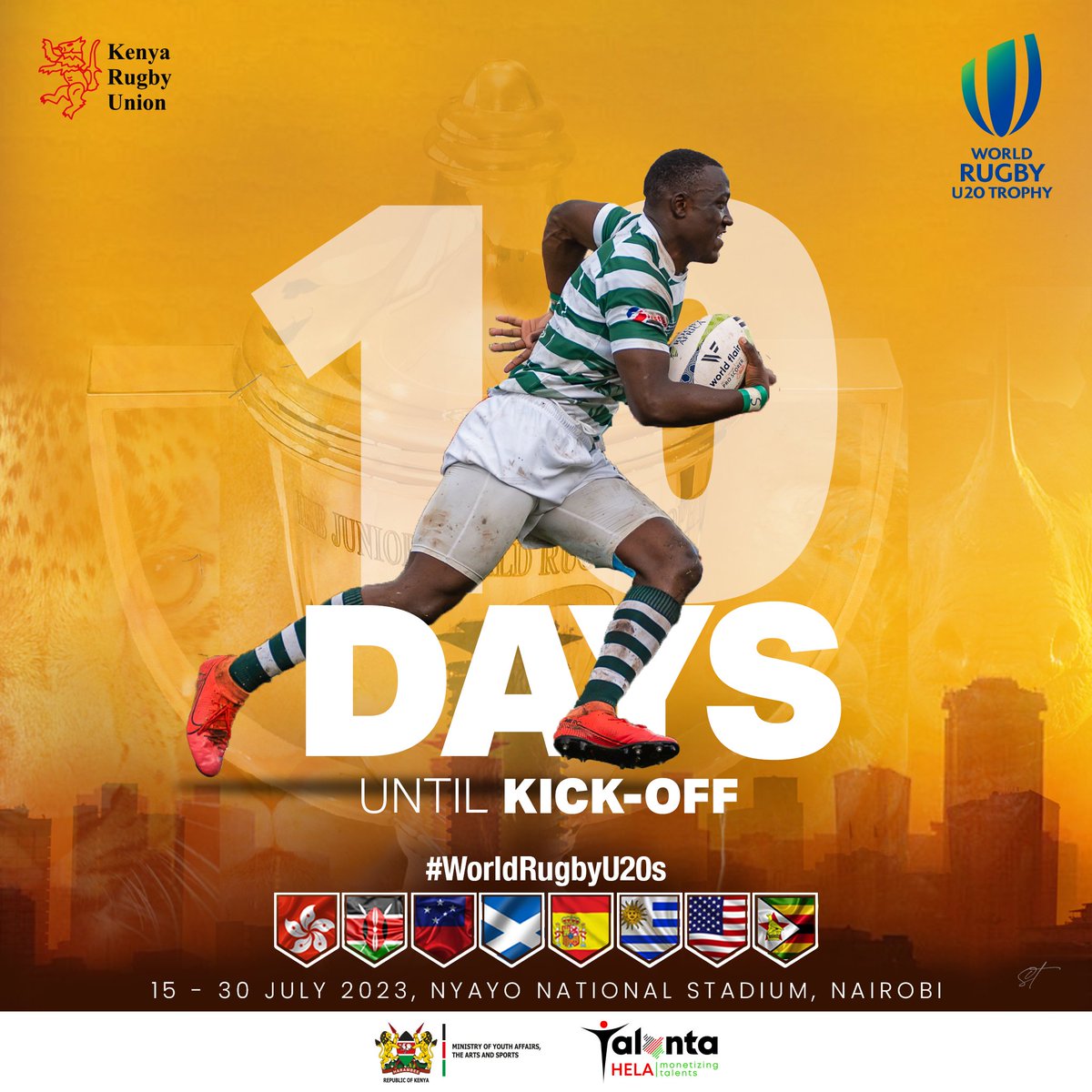 MahlonL123's tweet photo. Only 10 days to go then the next Generation Rugby converge in Nairobi for the World U20 trophy tournament...
#U20RUGBY
#WorldRugbyU20s
#kru
#scrummage https://t.co/t0Mv1VuQiC